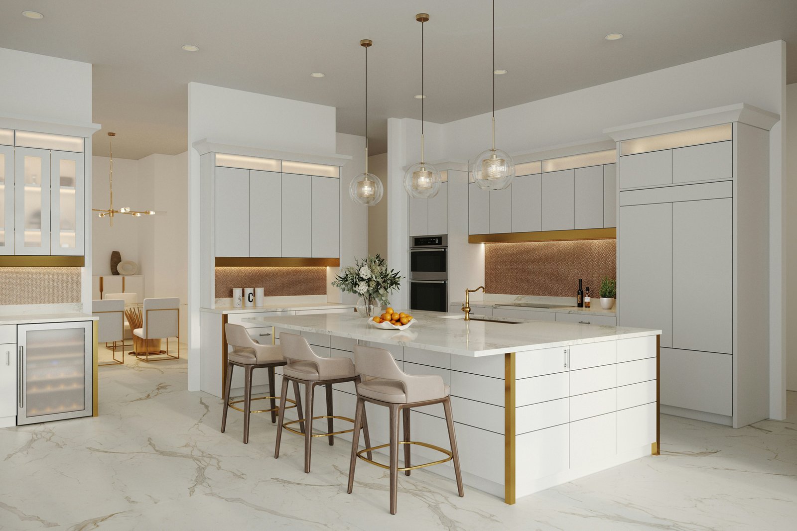 Bodenfliese mit sichtbarem Riss in einem neu wirkenden Fliesenboden