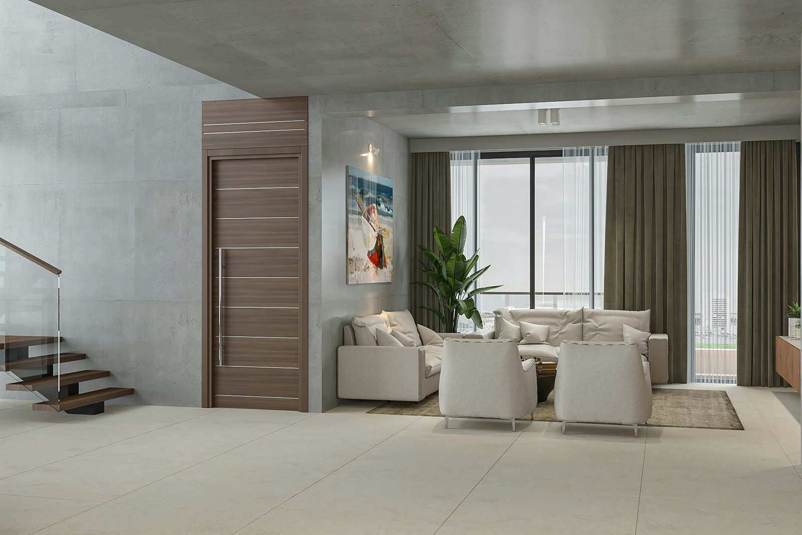 Hand zeigt auf einen feinen Riss in einer Bodenfliese